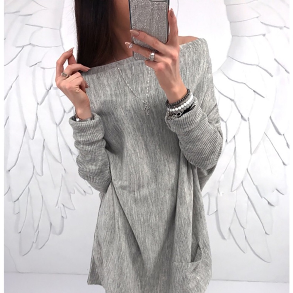 Batwing Sleeve Casual Dress